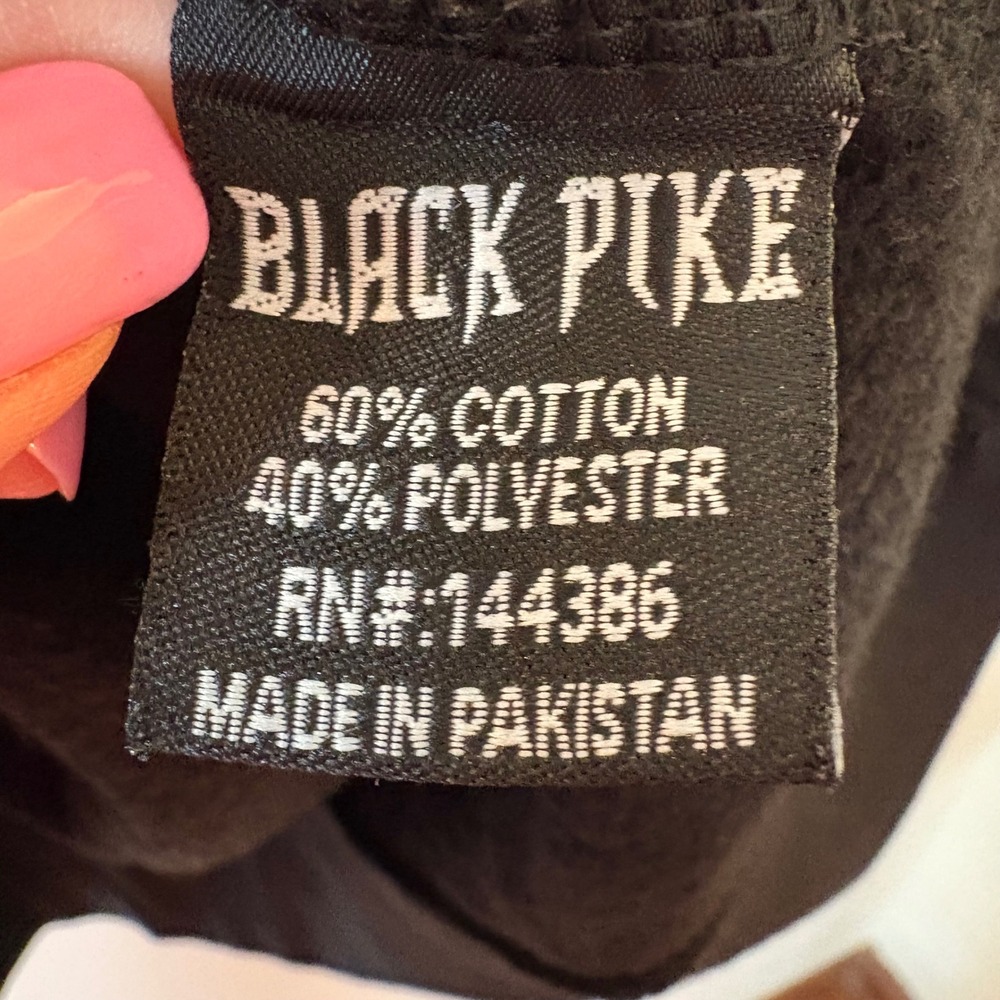 Black‎ Pike Iconic Embroidered Bunny Graphic Hoodie Sweatshirt Mens Size XL - Picture 6 of 7